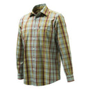 BERETTA CAMICIA DRIP DRY PLAIN COLLAR VERDE&BORDEAUX LU530 07517