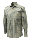 BERETTA CAMICIA PLAIN COLLAR BEIGE & BLUE LU530 T1533