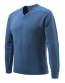 BERETTA MAGLIONE CLASSIC V NECK BLU PU451