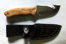 AUSONIA 028057 PUGNALE MANICO OLIVO LAMA INOX CM 10 CON FODERO