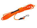 CINOFILIA PANNO LUNGHINA IN CORDA DA 8 MT CON MOSCHETTONE ARANCIO